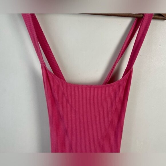 Reformation Sully Knit Ribbed Midi Dress in Snapdragon Pink size M Sexy Long - Picture 8 of 15